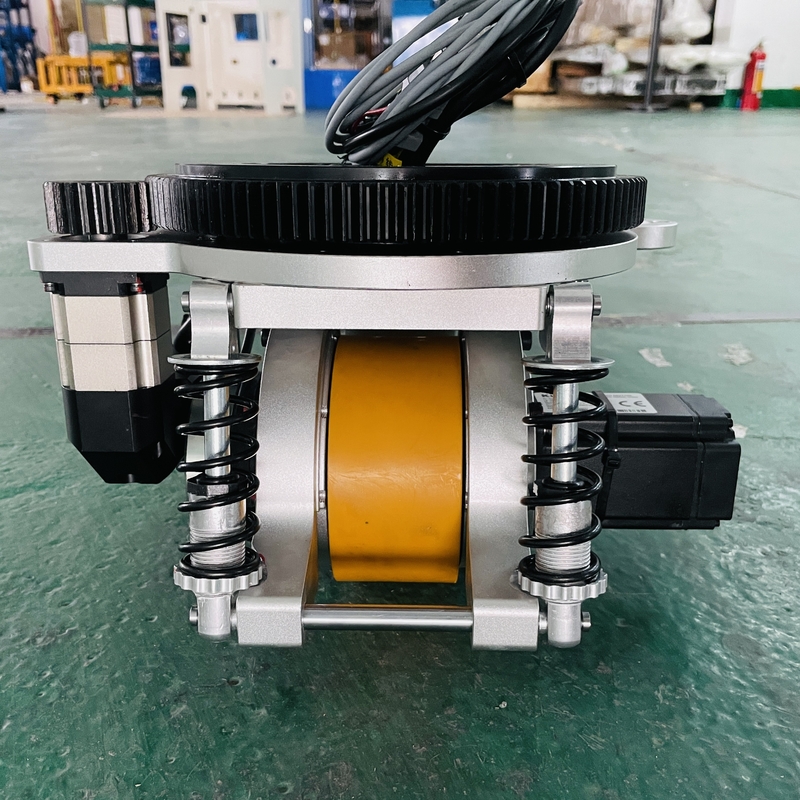 205mm Small Shock Absorbing AGV Drive Wheels For Robot Forklift Servo Motor